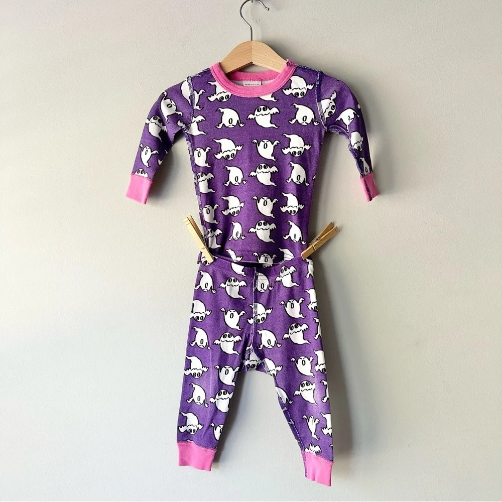 Hanna Andersson Halloween Ghost Long Sleeve 2 Piece Pajama Set